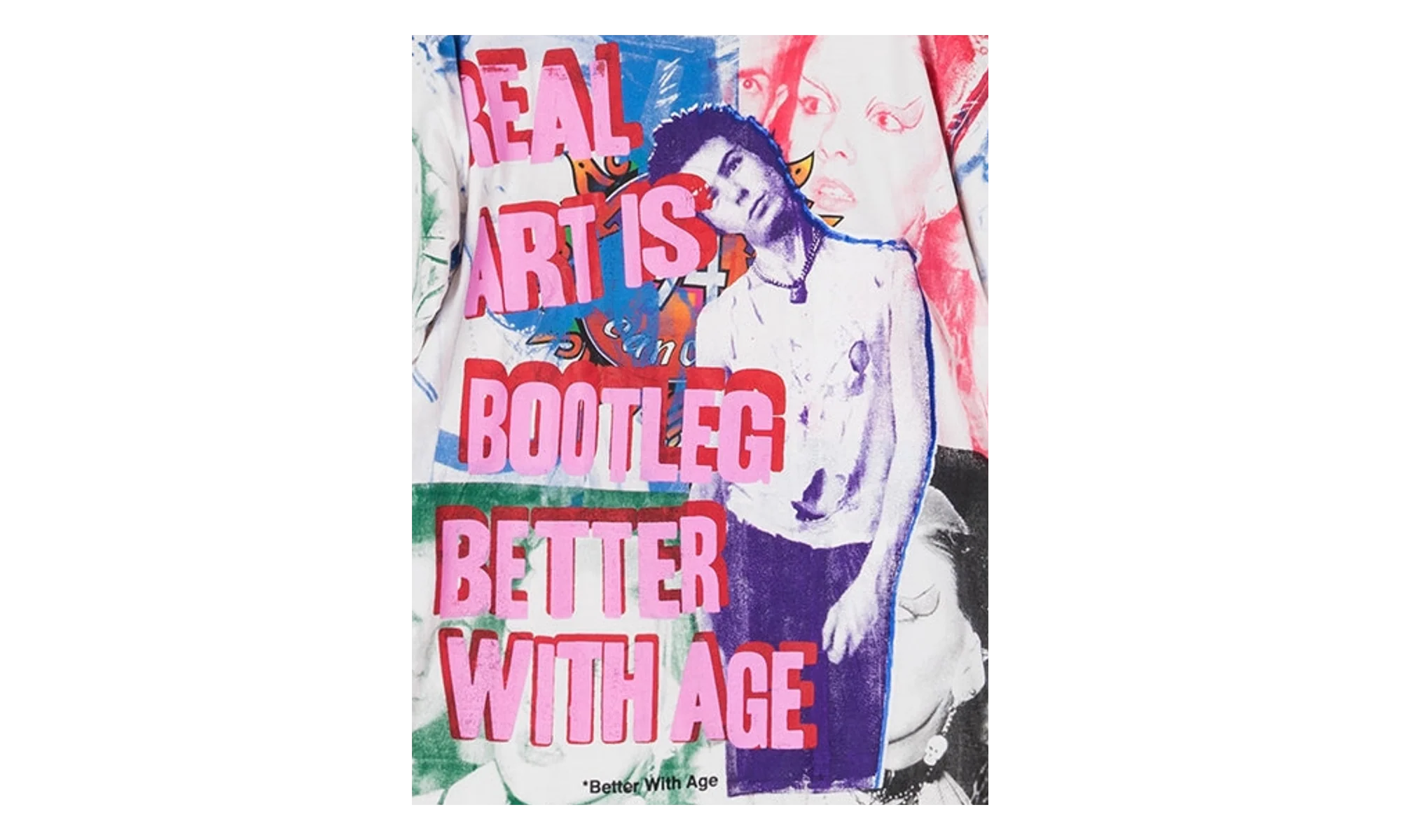 Bootleg Print Tee "White / Multicolor" BWA75