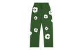 Cotton Wreath Open Hem Sweatpants "Green" DT414