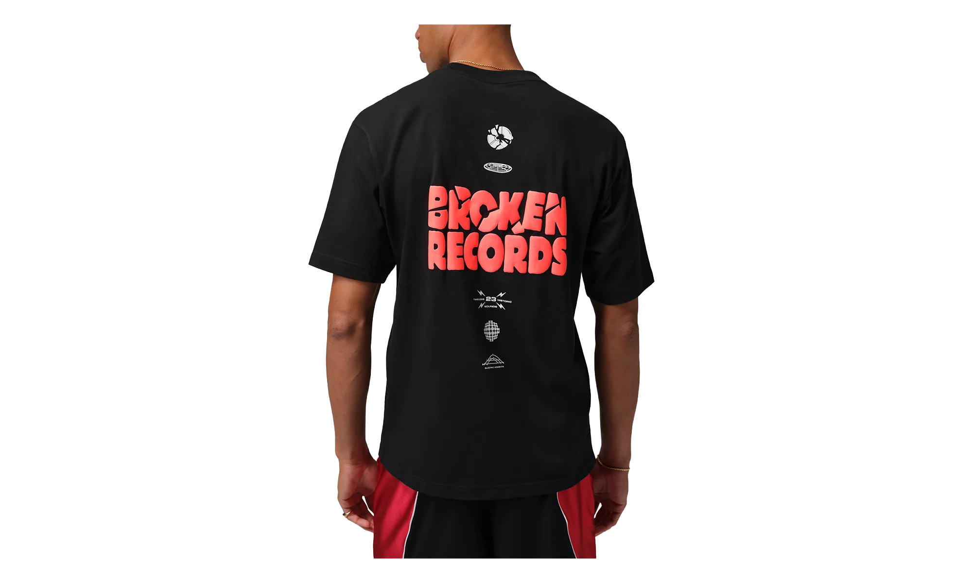 Jordan Broken Records Graphic T-Shirt "Black / Infrared 23" IF3055 010