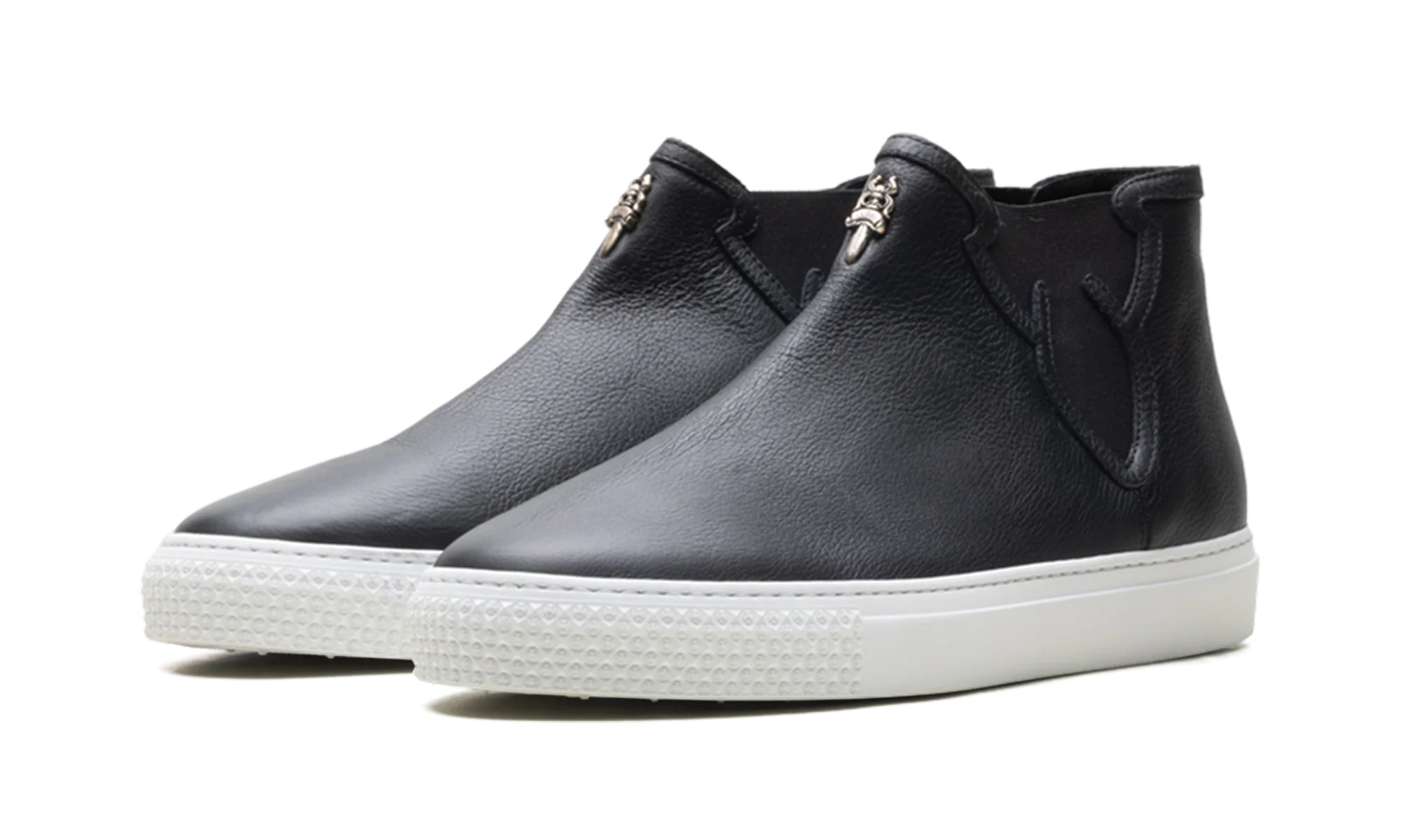 Leather High Top Trainers "Black" CHRM1173