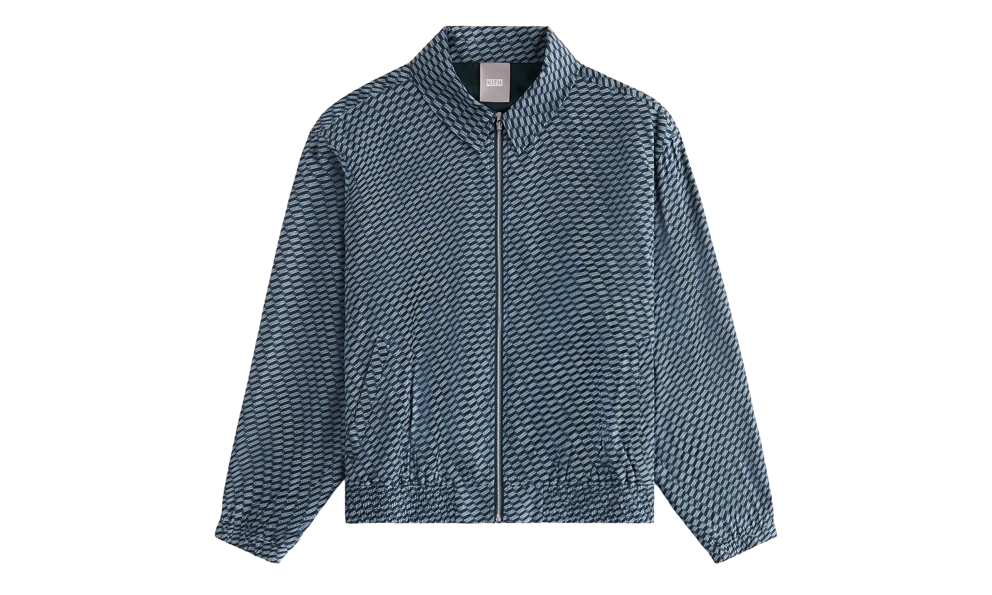 Gesa Monogram Silk Coach Jacket "Navy" khw010114 336