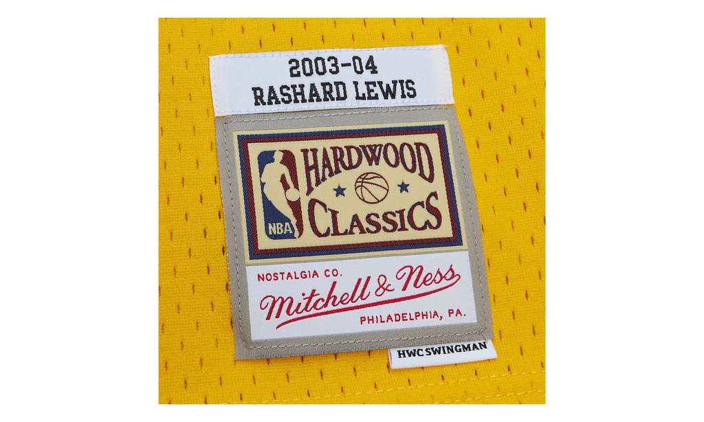 NBA Hardwood Classics Jersey "2003 Seattle Supersonics Rashard Lewis - Yellow" SMJY6203 SSU03RLIYELL