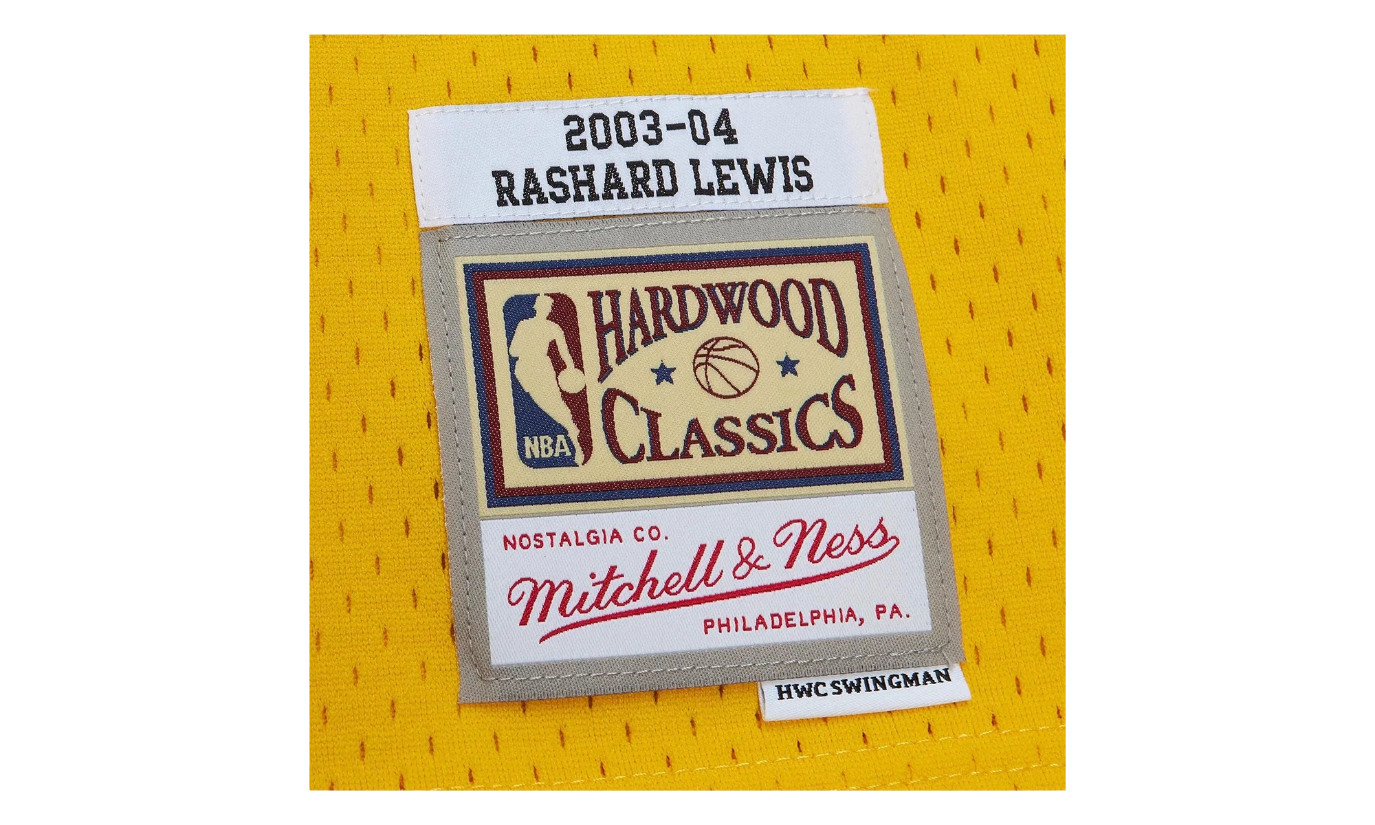 NBA Hardwood Classics Jersey "2003 Seattle Supersonics Rashard Lewis - Yellow" SMJY6203 SSU03RLIYELL