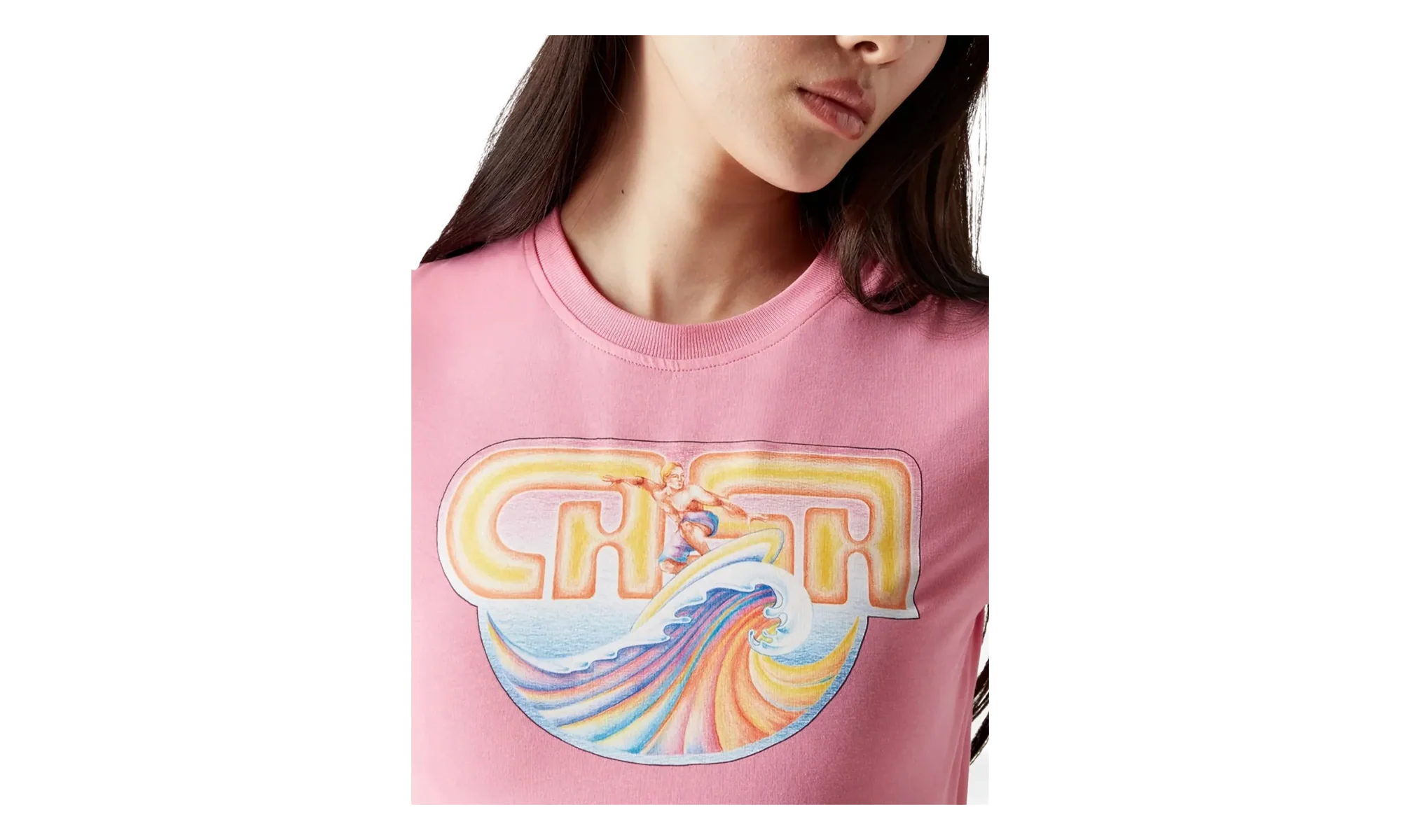 Casa Surf Cropped Short Sleeve T‑Shirt "Pink" WS25 JTS 009 05