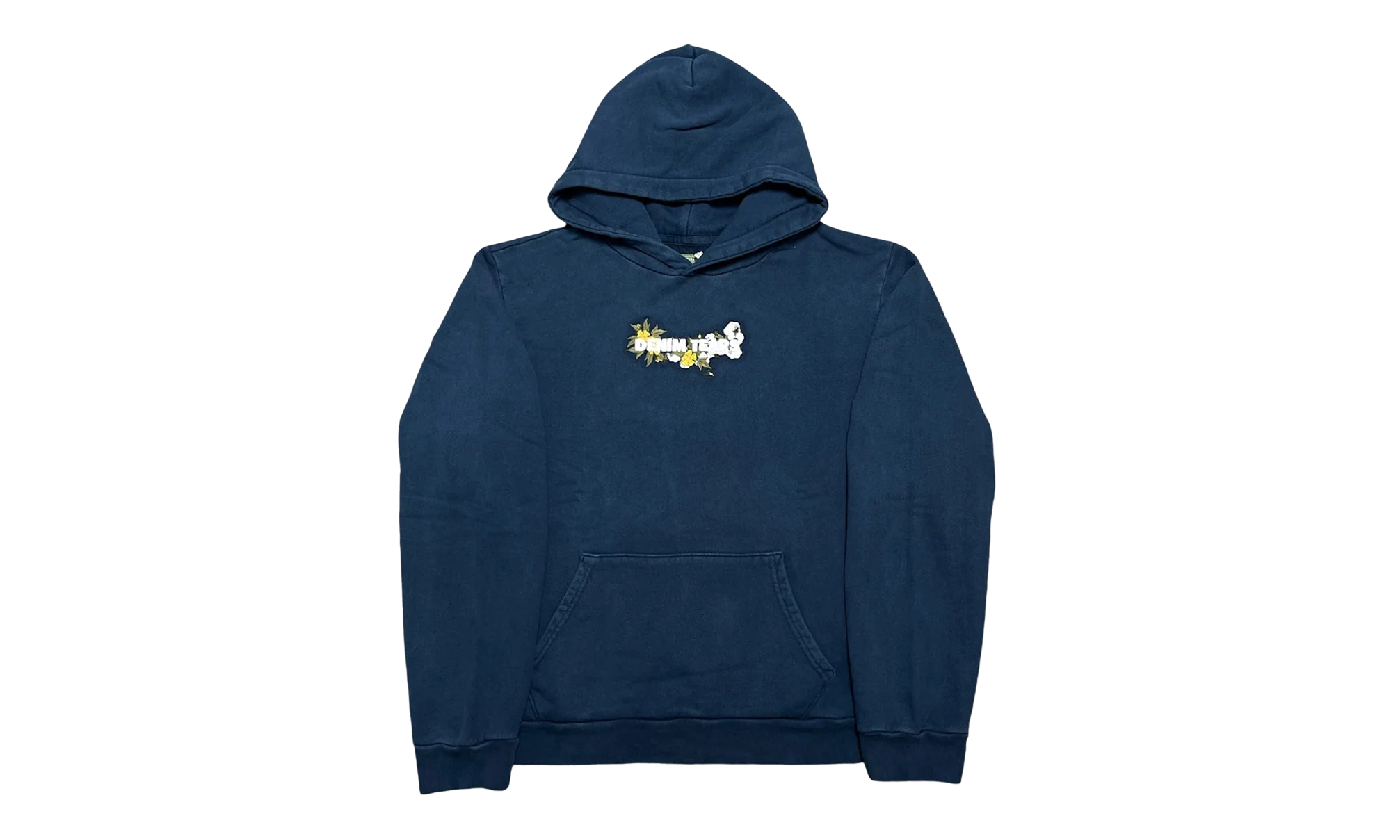 Embroidered Floral Logo Hoodie "Navy" DT282