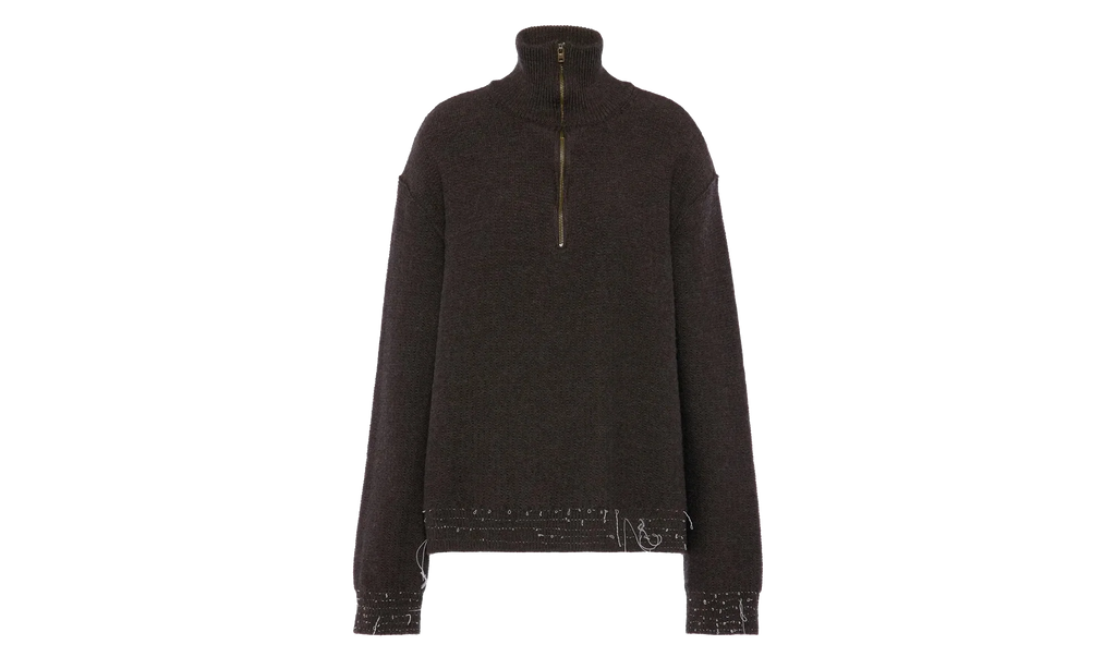 Wool Quarter-Zip Sweater WMNS "Brown" S51HL0040M13227143F