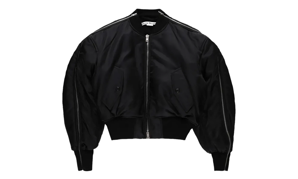Nylon Bomber With Zips "Black" A90699900