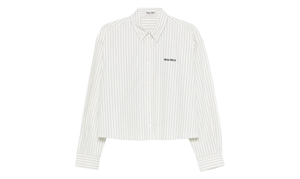 Striped Poplin Shirt WMNS "Cream" MK1659 180U F0061