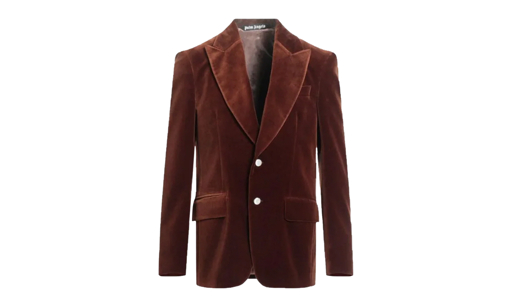 Velvet Suit Jacket "Brown" PMEN024F22FAB0016060