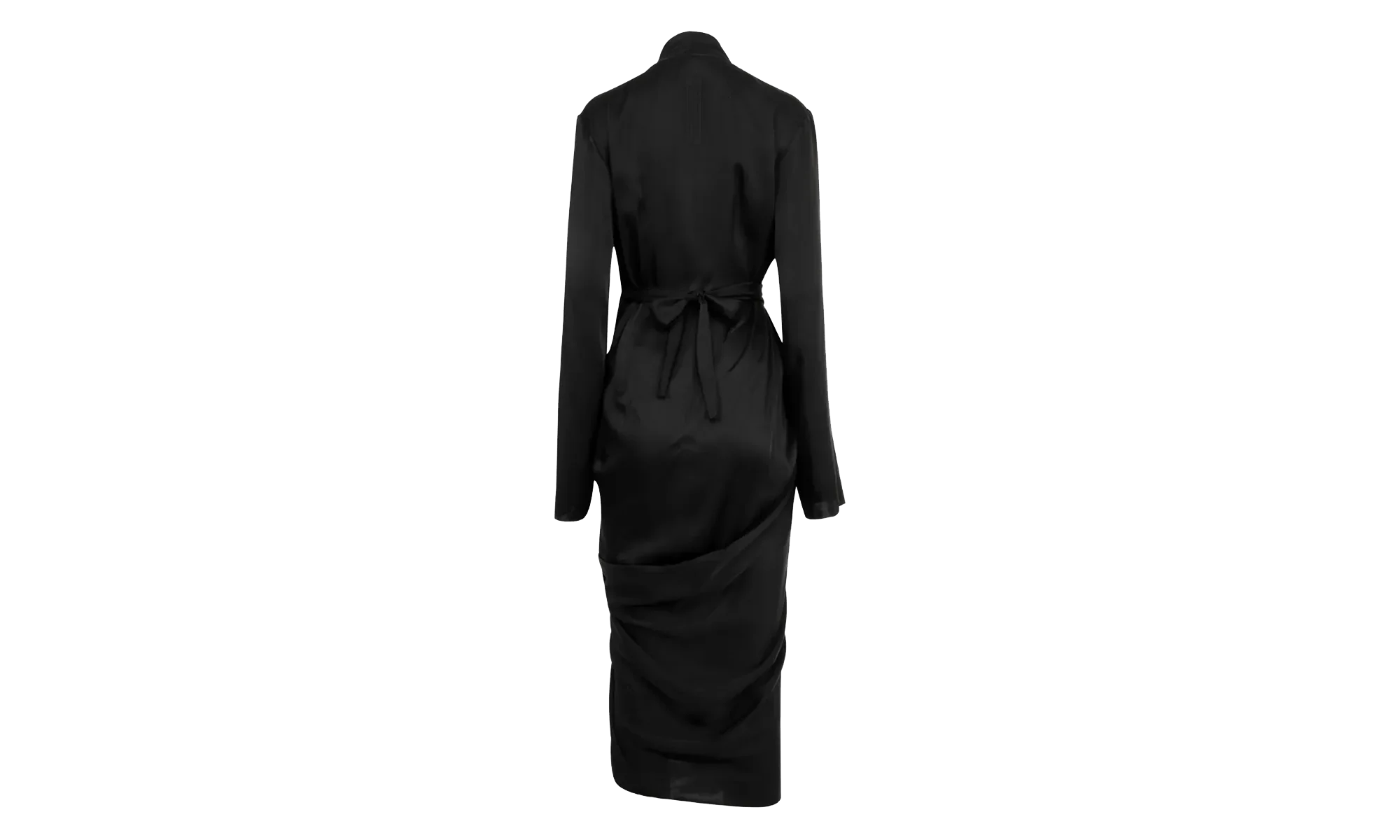 Charmeuse Wrap Dress WMNS "Black" RP02E4560 SCH 09