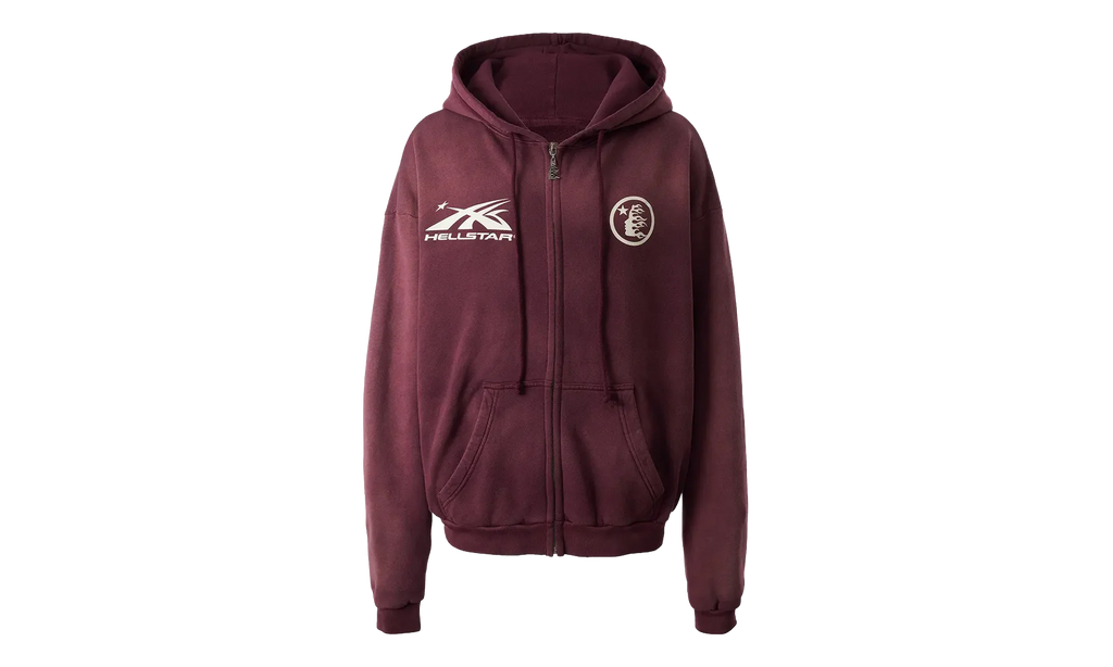 HS Logo Zip Up Hoodie "Burgundy" HSR122