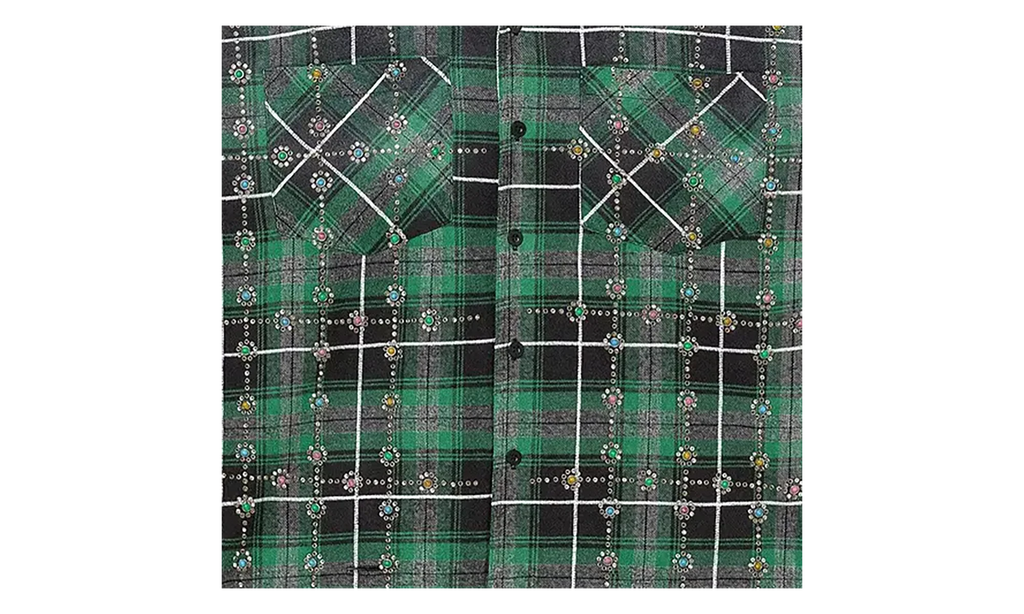 Grinch Gems Flannel "Green" VAL136