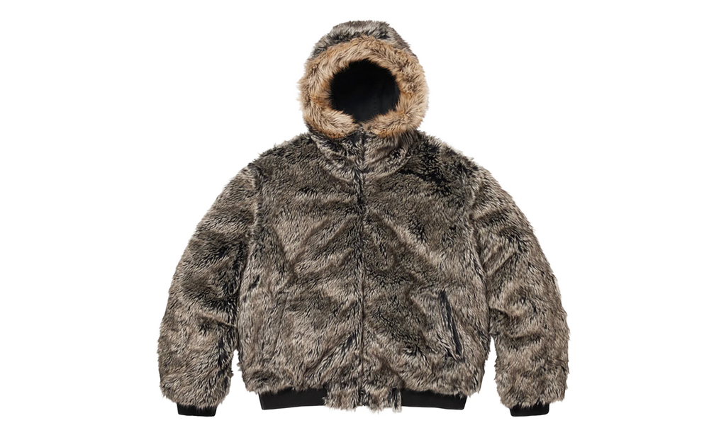 Reversible Faux Fur Hooded Work Jacket "SS26 - Black" SU27011