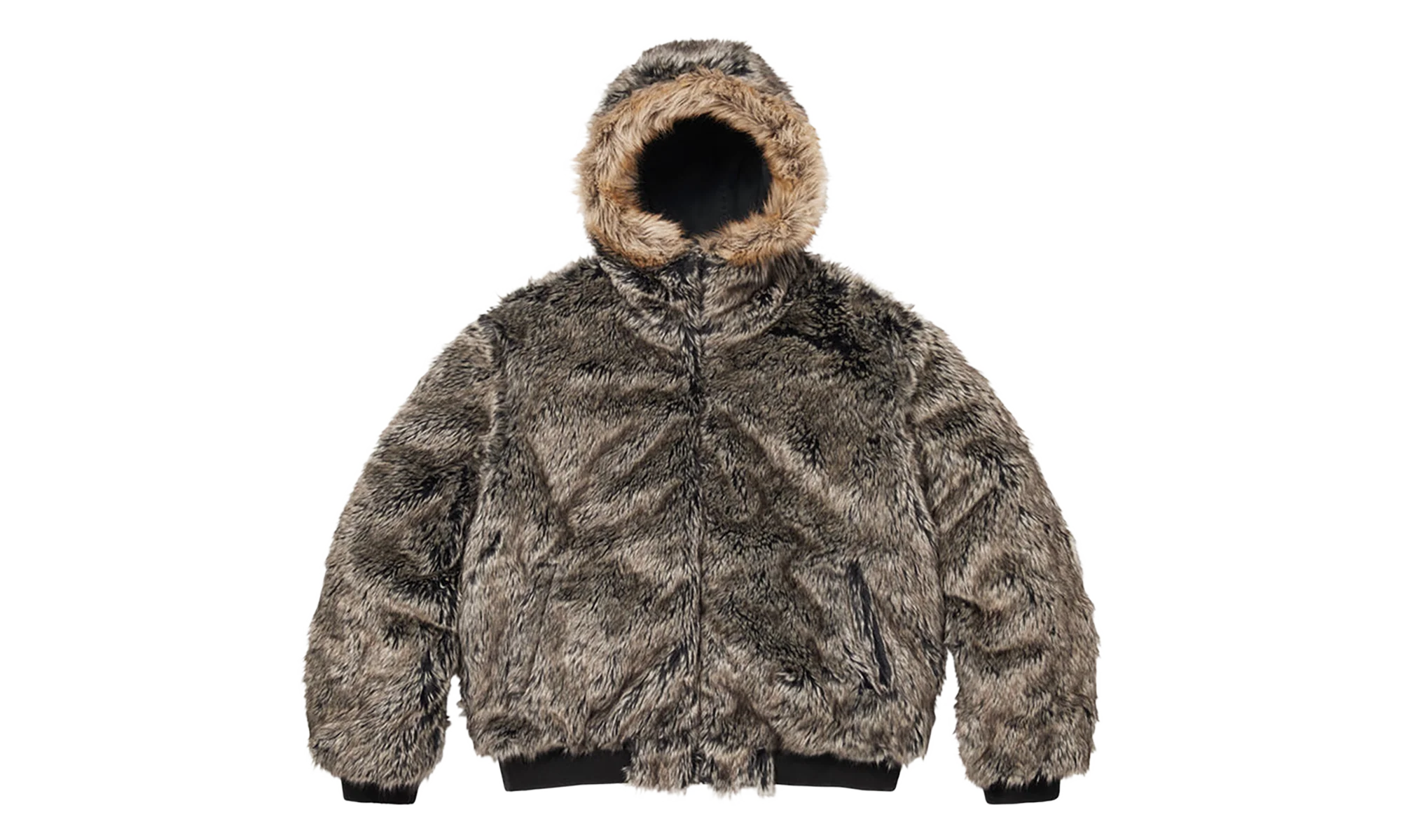 Reversible Faux Fur Hooded Work Jacket "SS26 - Black" SU27011