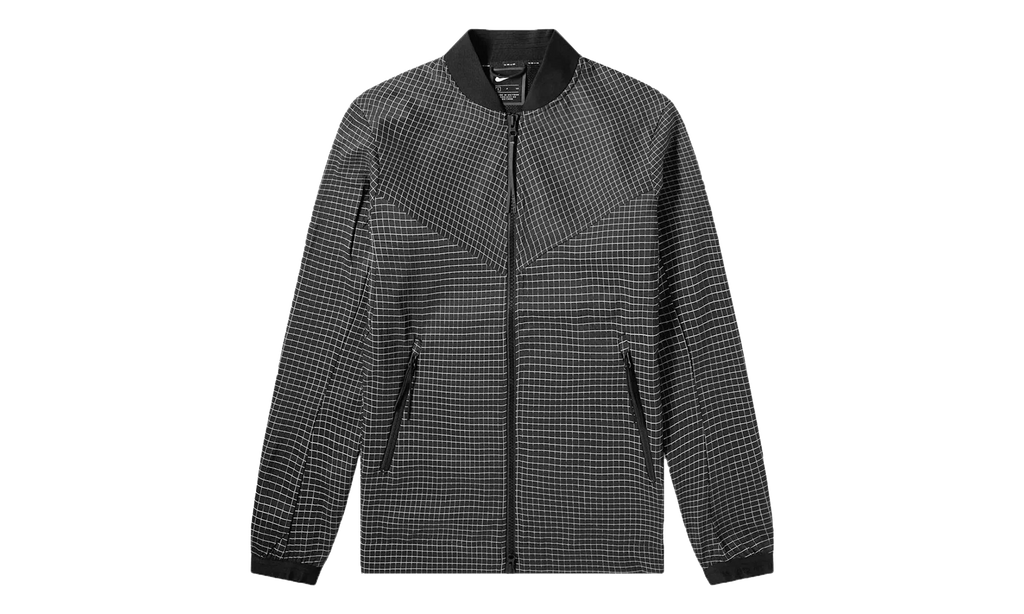 Tech Pack Grid Bomber Jacket "Black / Summit White" AR1578 010