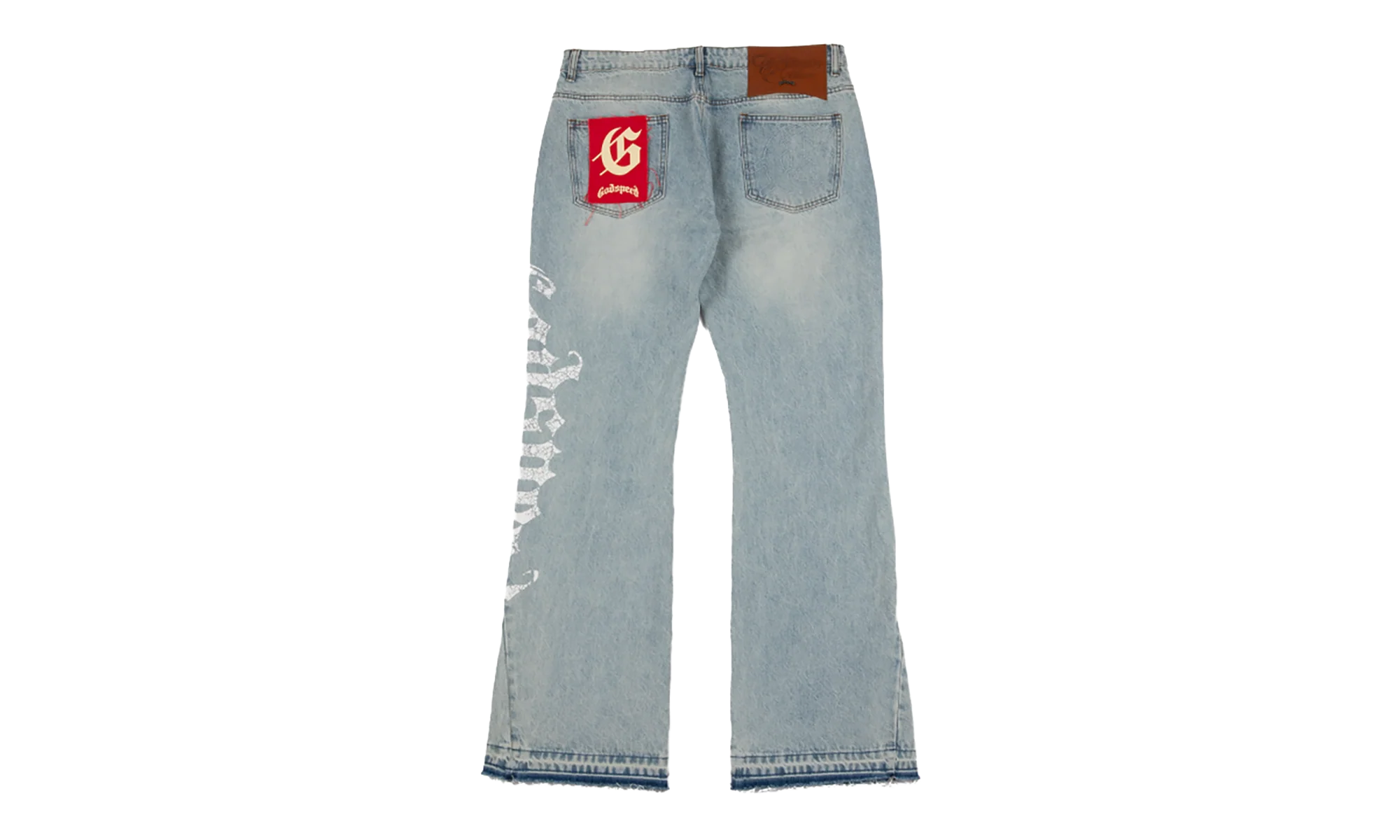 OG Logo Flared Printed Denim Jeans "Blue Wash" GS113