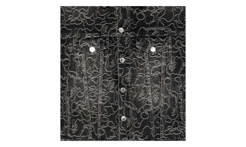 Line Camo Jacquard 13oz Denim Jacket "Grey" 001LJK801326M