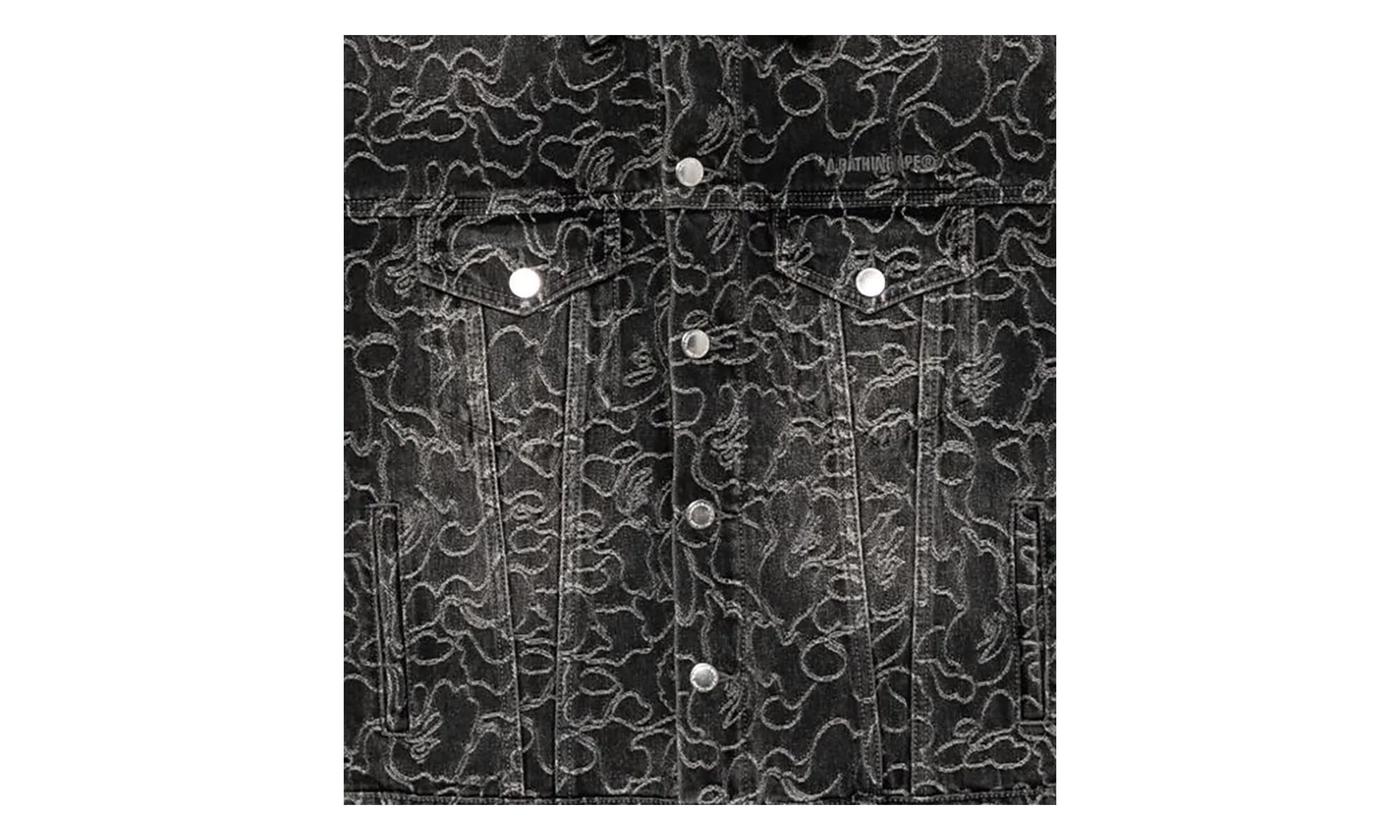 Line Camo Jacquard 13oz Denim Jacket "Grey" 001LJK801326M