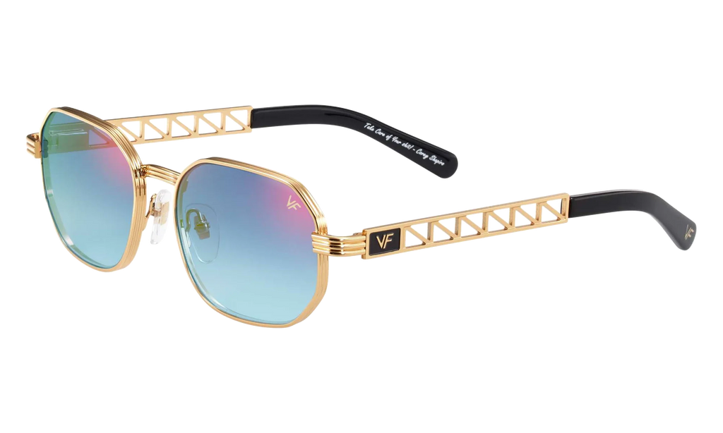 Hustler Jacques Cartier Edition 24KT "Yellow Gold / Royal Blue Two-Tone Multi Flash" JCHU2 0005 11C3