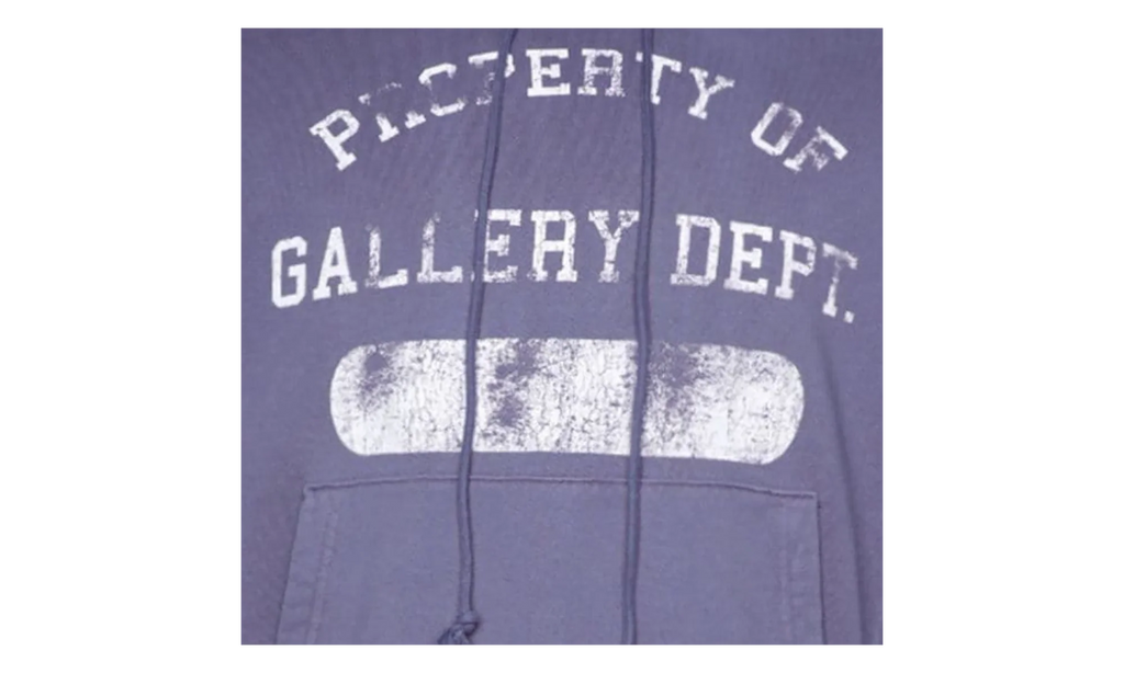 Property Print Cotton Hoodie "Purple" GD079