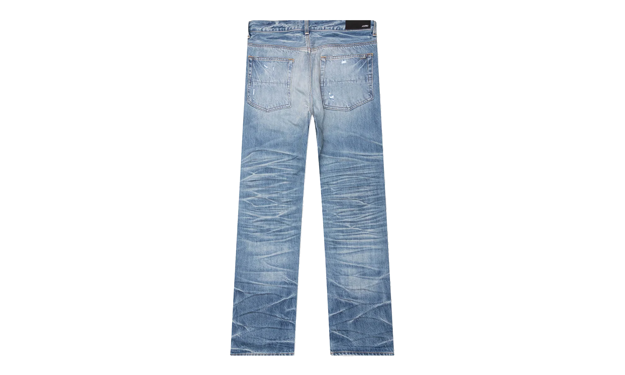 Pleated Denim Straight MX1 Jeans "Honeycomb Indigo" AMDNGH1087 HONE
