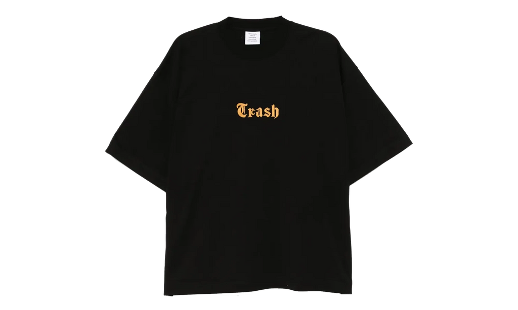 Trash Embroidered Regular T-shirt "Black" UH76TR540B BLAC
