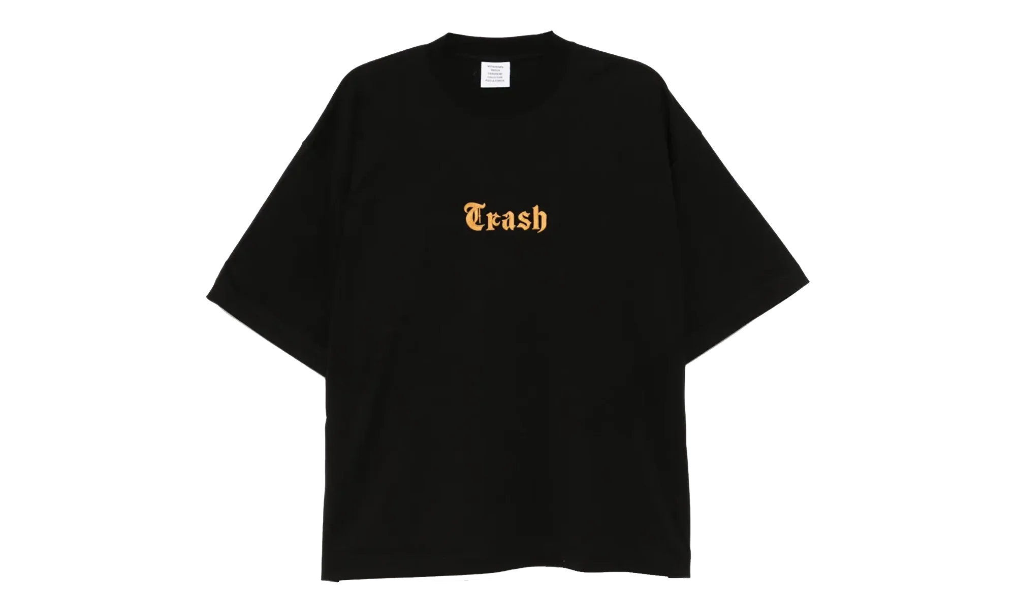 Trash Embroidered Regular T-shirt "Black" UH76TR540B BLAC