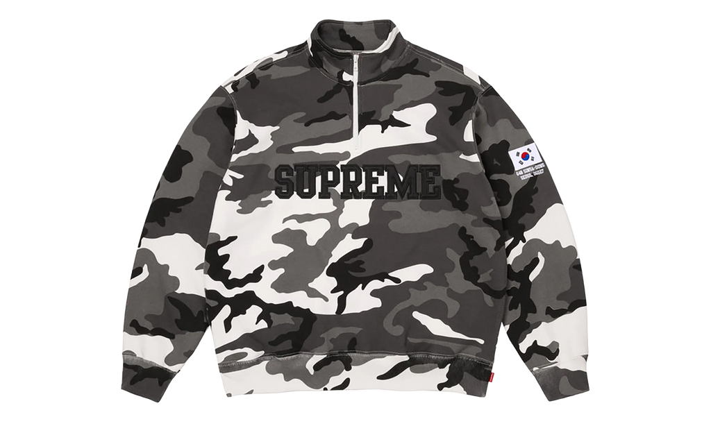 Shop Flag Half Zip Pullover "SS26 - Snow Camo - Seoul" SU27015
