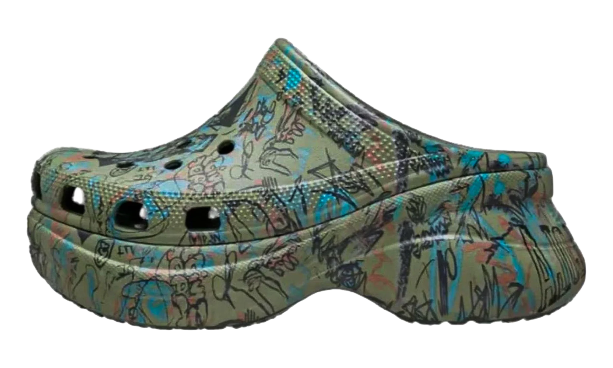 Classic Bae Clog WMNS "Mowalola Forest" 211078 3UR