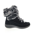 Aetrex Fiona BB270 Womens Black Suede Lace Up Casual Dress Boots