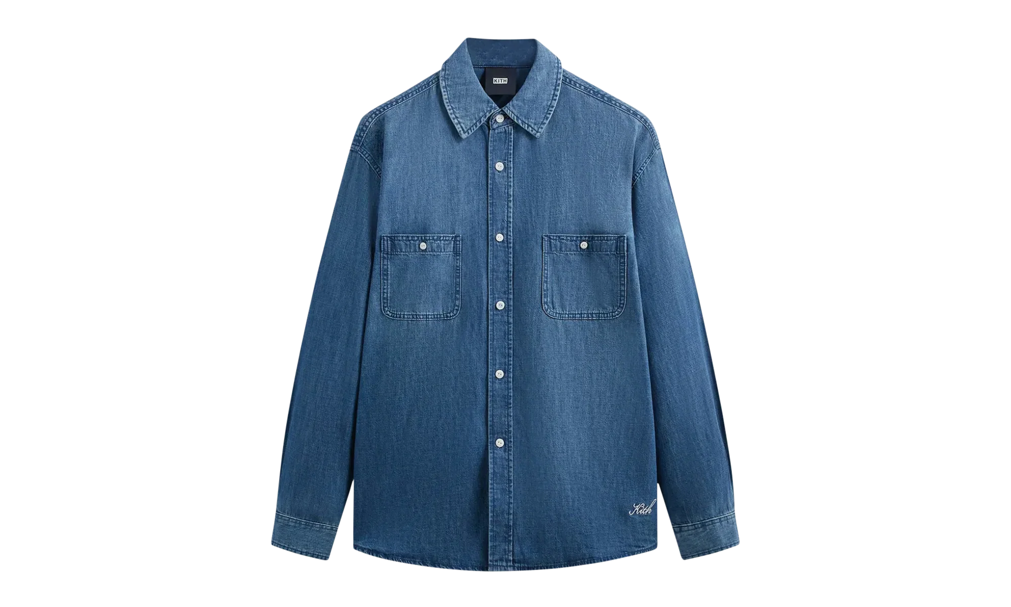 Chambray Apollo Shirt "Mid Indigo" KITH19