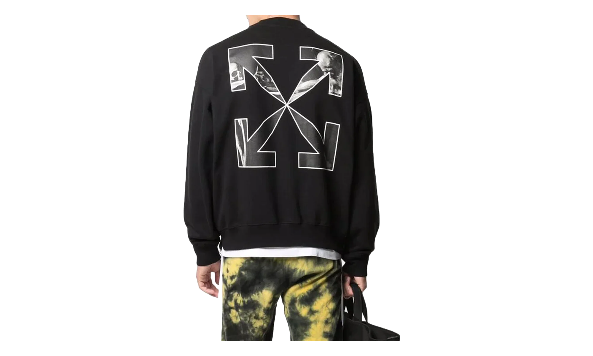 Carav Arrows Motif Sweatshirt "Black/White" OMBA054F21FLE0111001