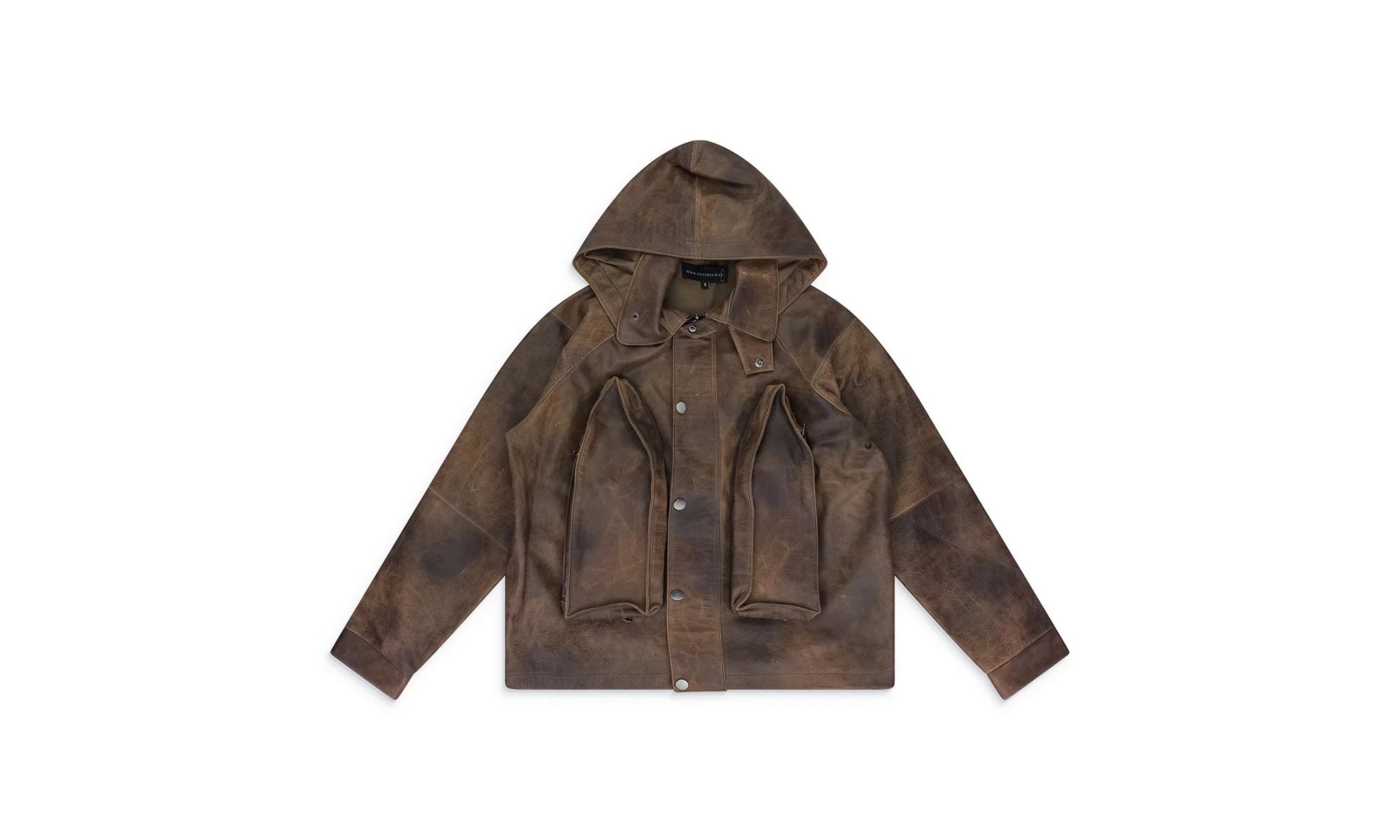 CLASSIC LEATHER JACKET "Green / Brown" WDWMOTW 0031