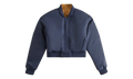 Landry Cropped Satin Bomber Jacket WMNS "Navy" KITH119
