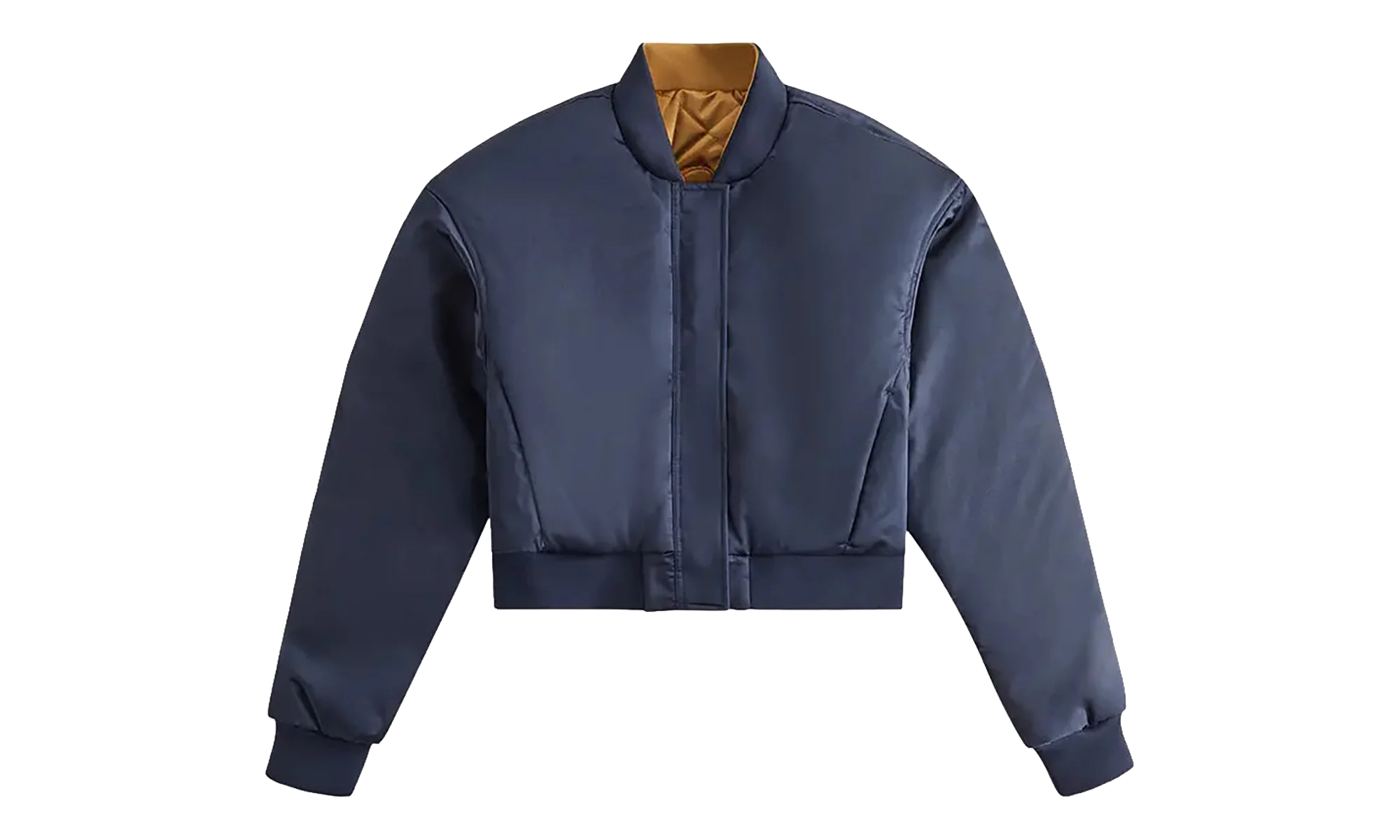 Landry Cropped Satin Bomber Jacket WMNS "Navy" KITH119