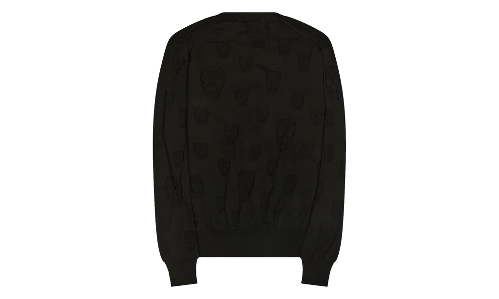 All Over Skulls Crewneck Sweater "Black" AM002