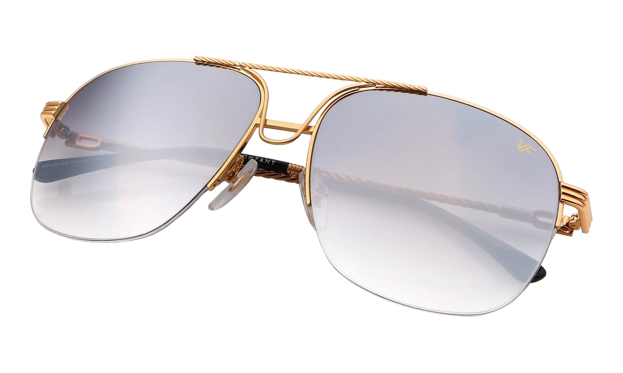 Collins Half Rim 24KT "Yellow Gold / Charcoal Black Flash Pink" MPCL2 0003 54T6