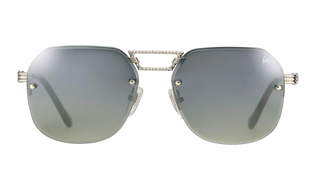 CEO Bevel Rimless Drill Mount 18KT "White Gold / Pastel Gray Gradient Flash Silver" DMCE2 0007 48B1