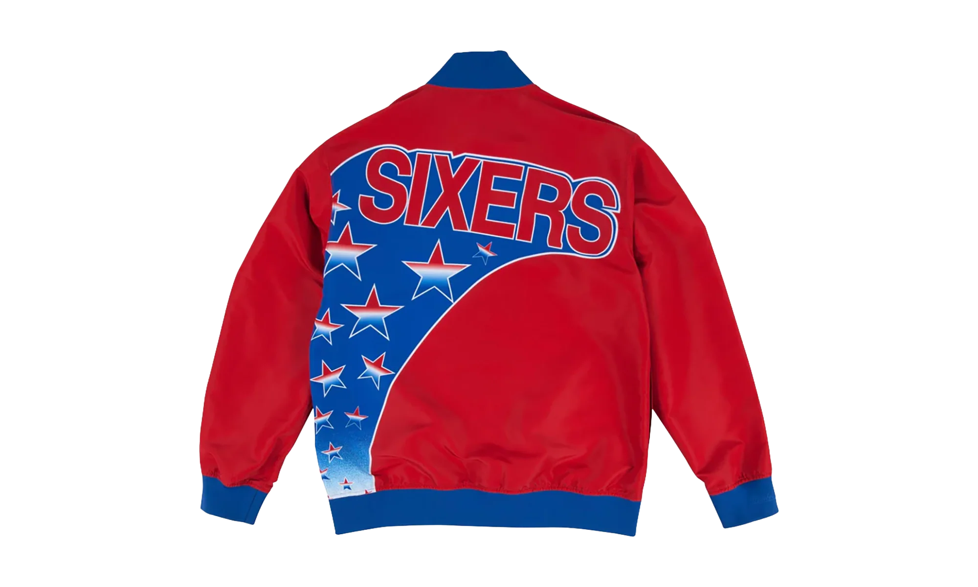 NBA Authentic Warm-Up Jacket "1993-94 Philadelphia 76ers - Red / Blue" 6056S3B1D93P76