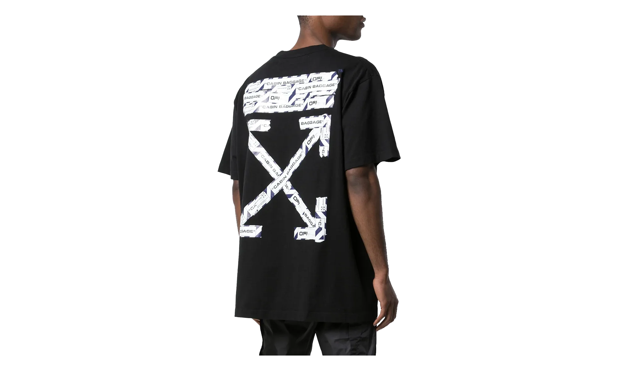 Airport Tape Oversize T-Shirt "Black" OMAA038S201850031088