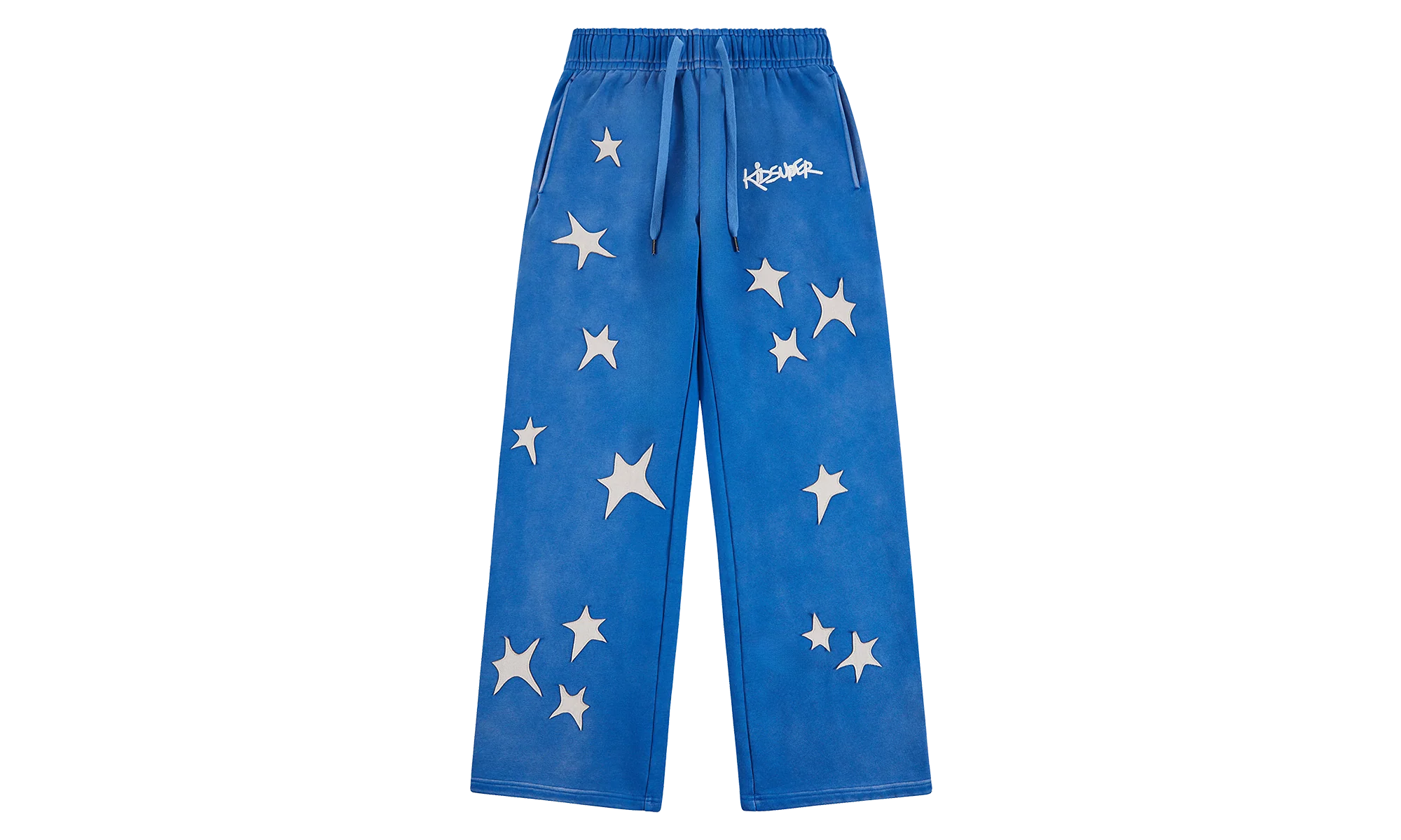 Patchwork Washed Sweatpant "Blue" KS001