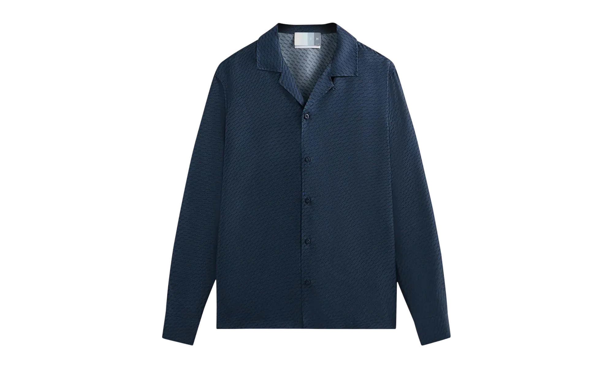 Monogram Silk Long-Sleeve Thompson Camp Shirt "Nocturnal" KHM031515 413