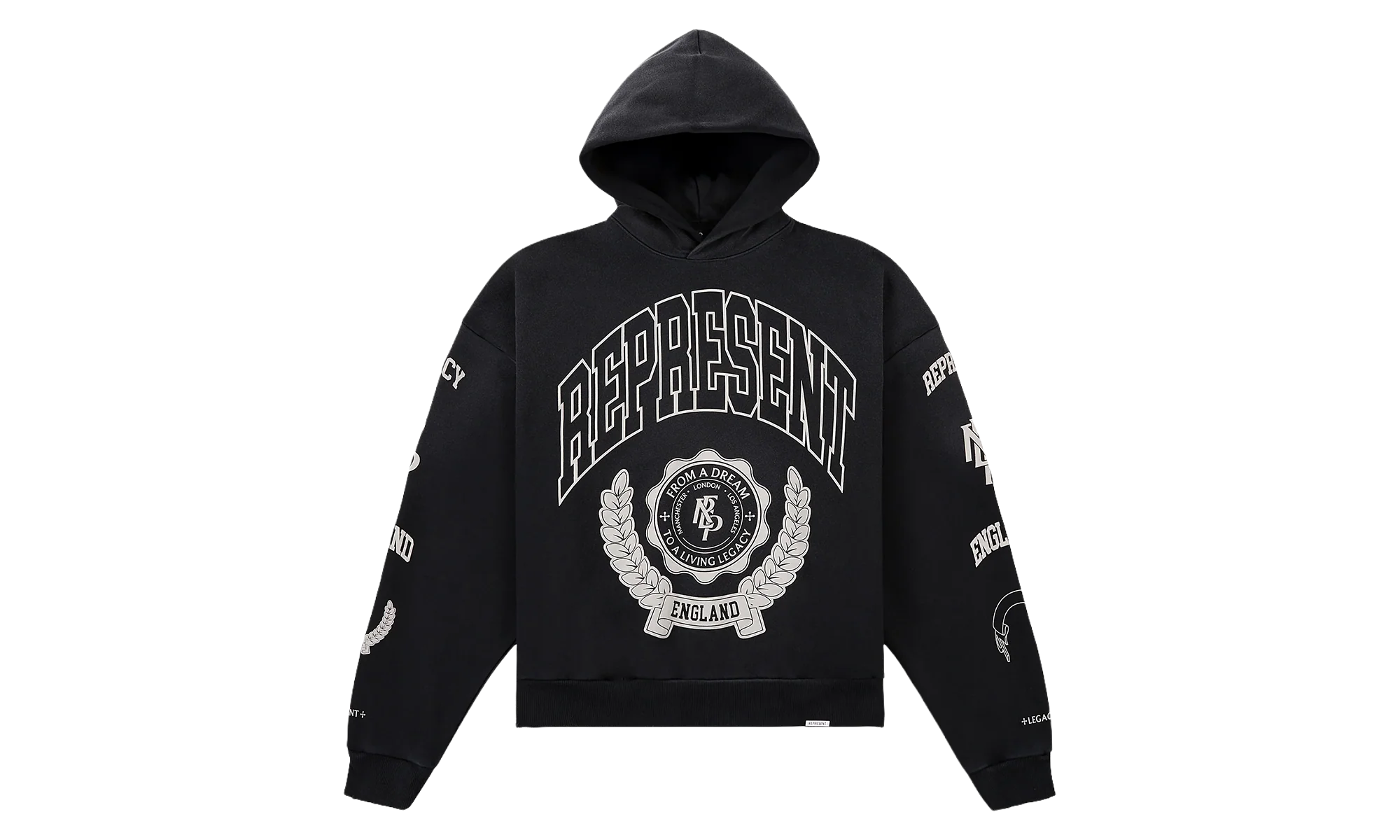 Legacy Crest Hoodie "Stained Black" MLM100372 04