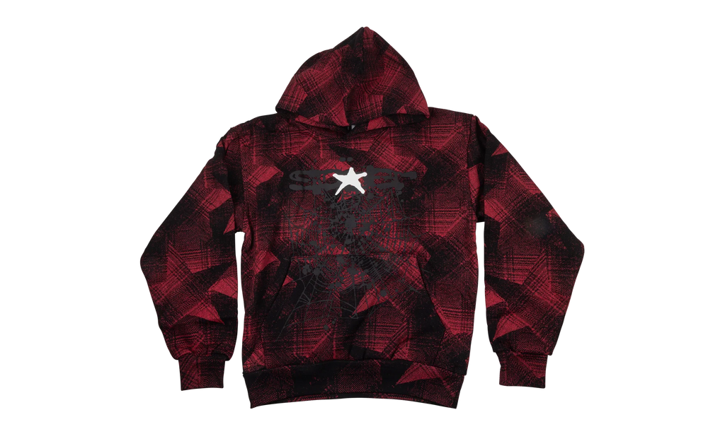 PLAID SPLATT HOODIE "Black" SP5der299