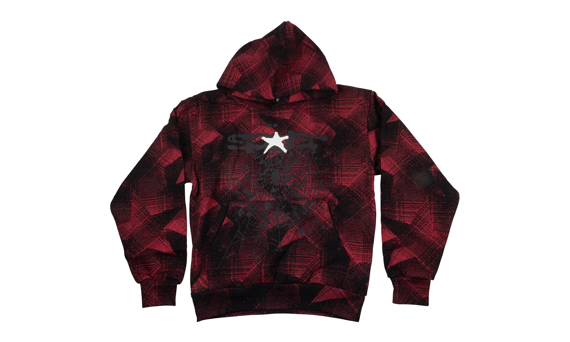 PLAID SPLATT HOODIE "Black" SP5der299