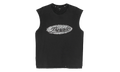 Sequin Script Sleeveless Tee "Black" P103 TBDS226