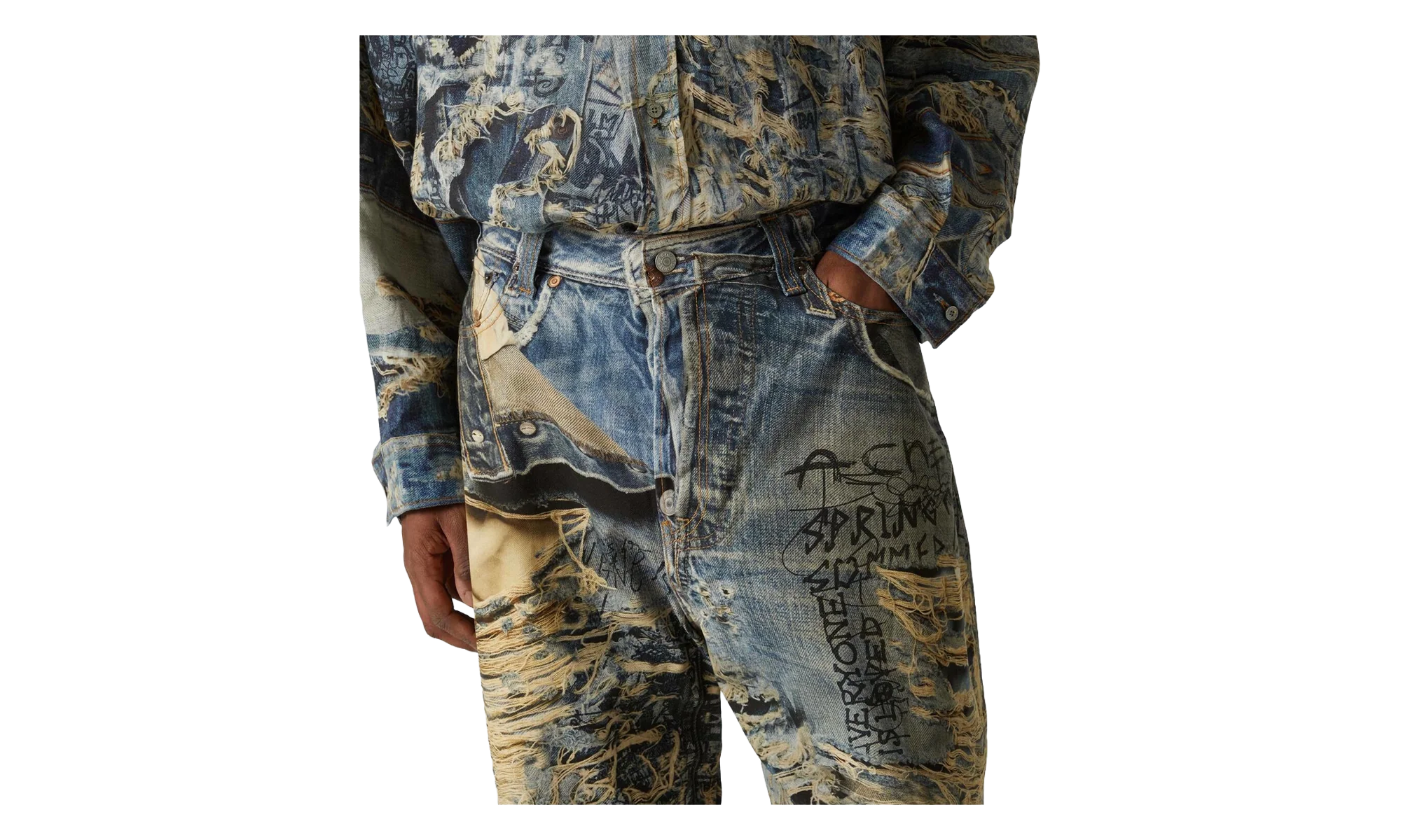 Torn Scribble Denim "Blue" P01004671