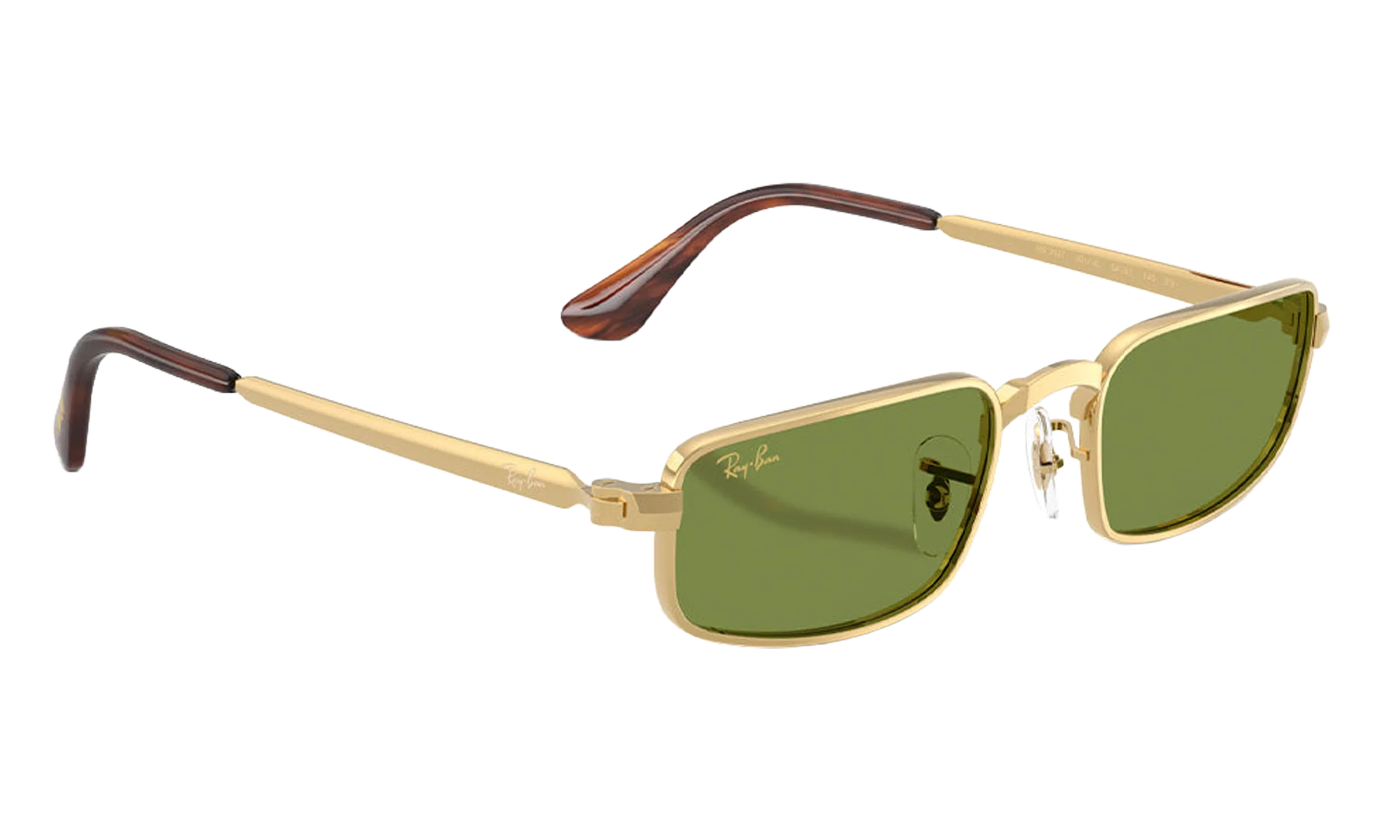 Ray-Ban Bold Metals "A$AP Rocky - Polished Arista Gold with Green Lens" RB3927 001 31