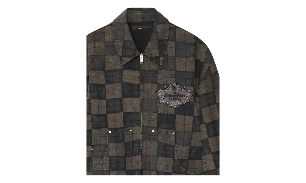 Checkered Work Jacket "Brown" AMOUJA1103 210