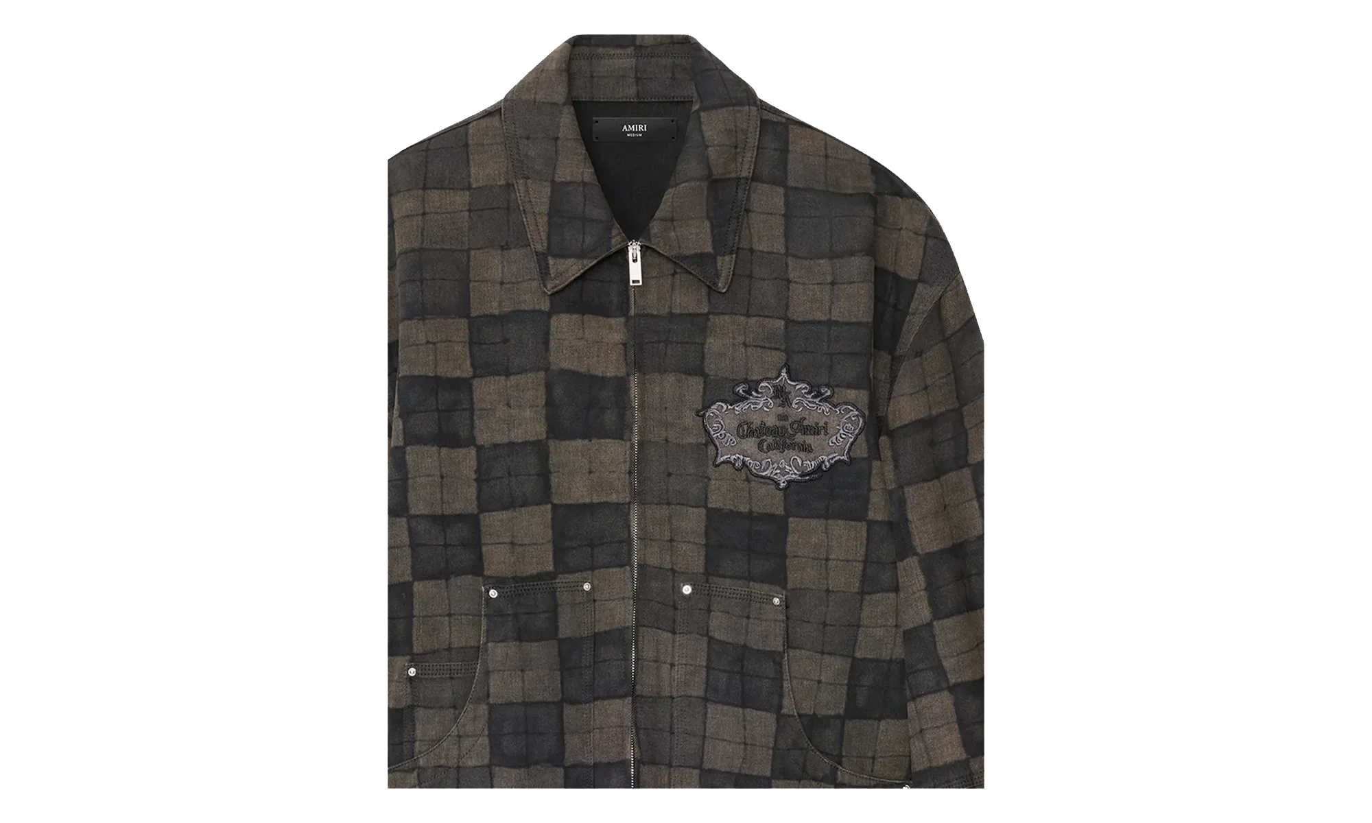 Checkered Work Jacket "Brown" AMOUJA1103 210